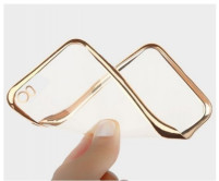 Луксозен силиконов гръб тпу FASHION прозрачен за Xiaomi Mi Note Pro 5.7 златист кант